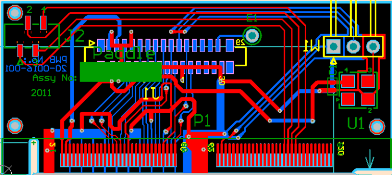 Adapter board - 2D design view