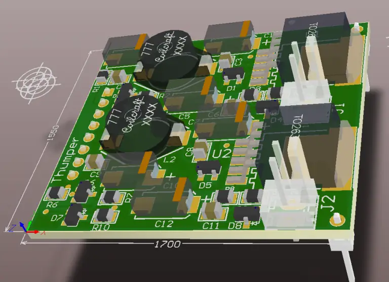 3D design view of future custom module - top